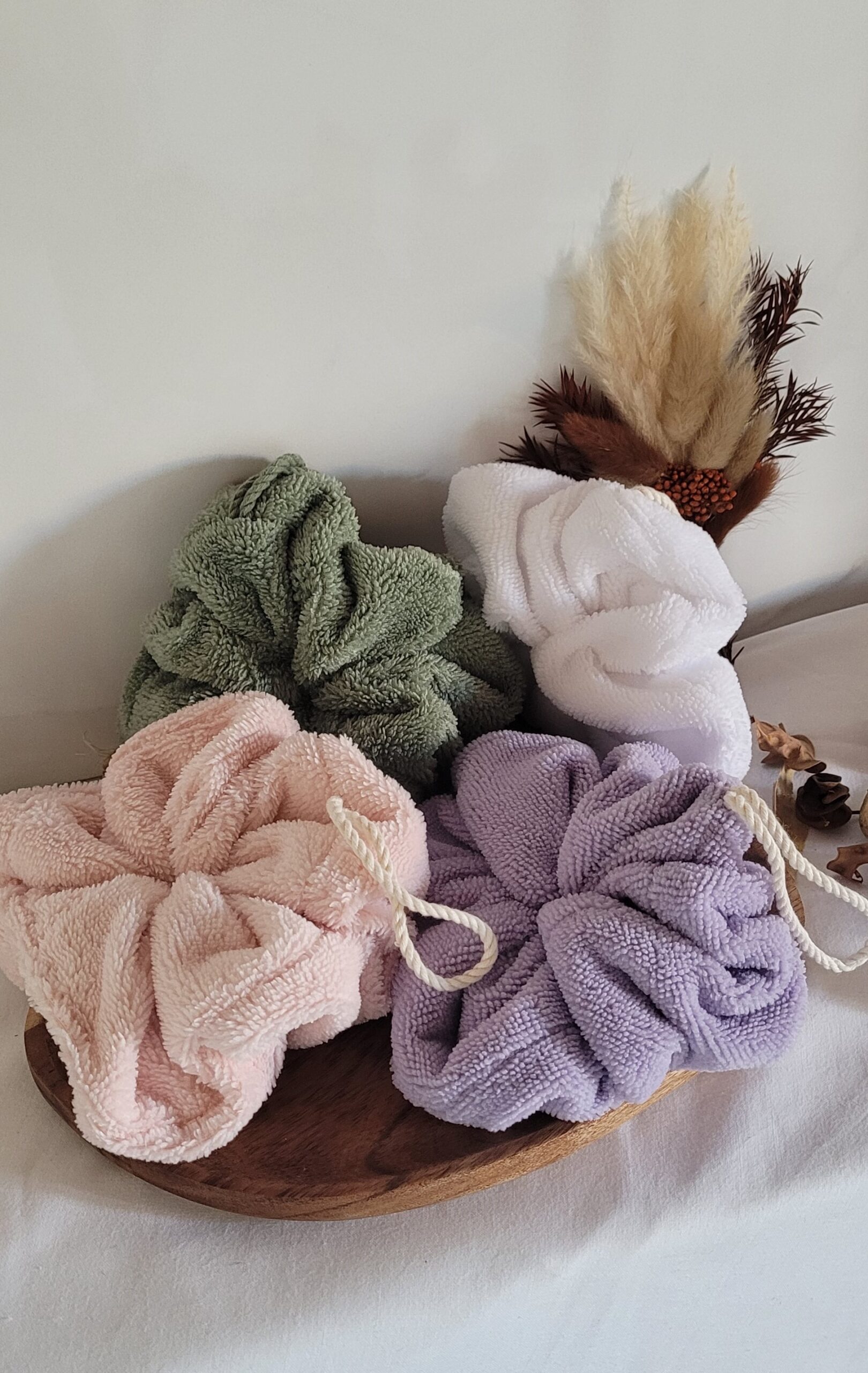 fleur de douche lavable éponge