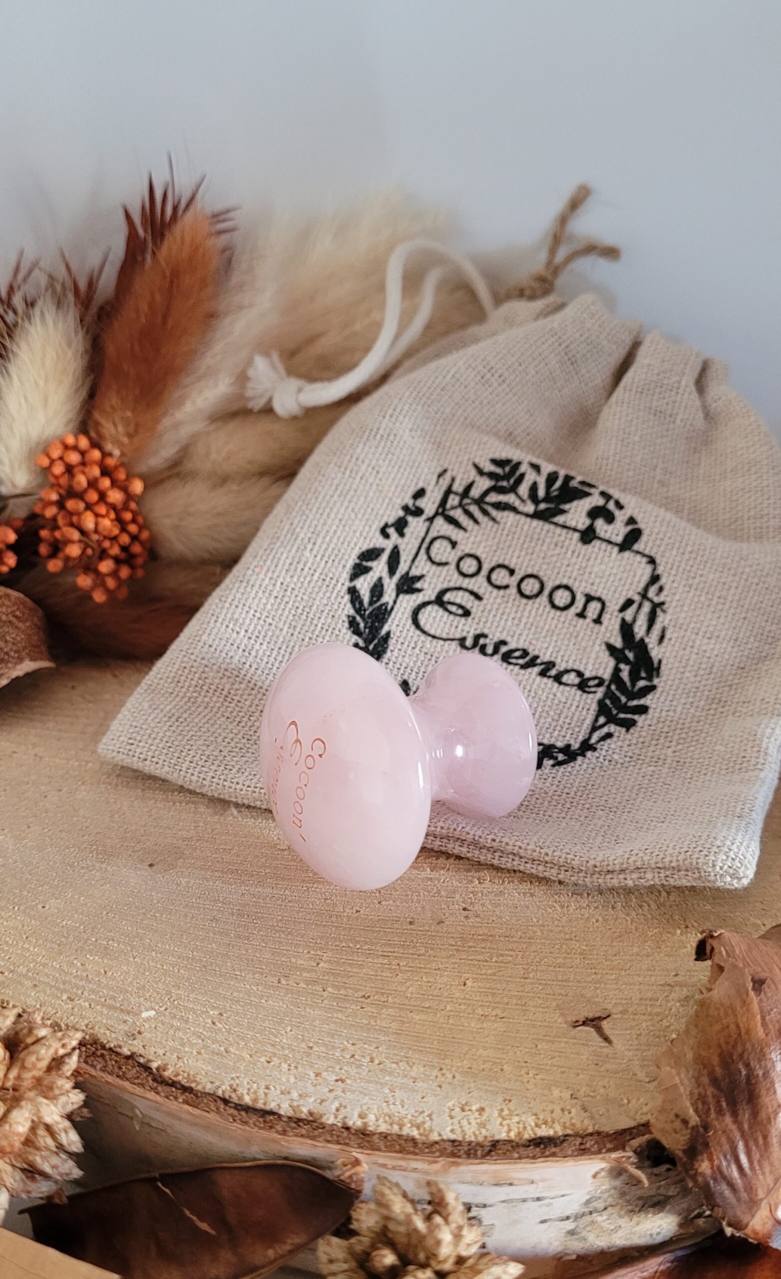 champignon visage quartz rose