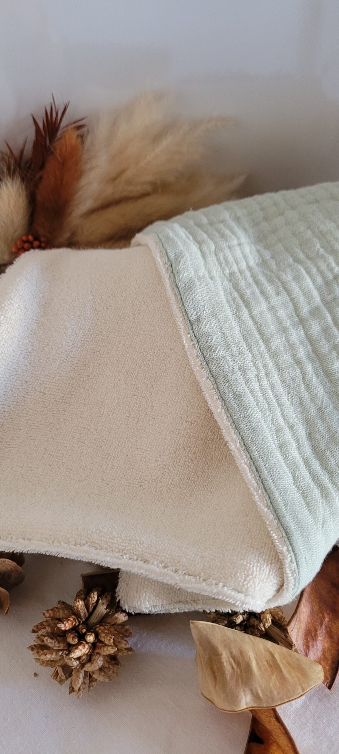 serviette double gaze de coton pour visage