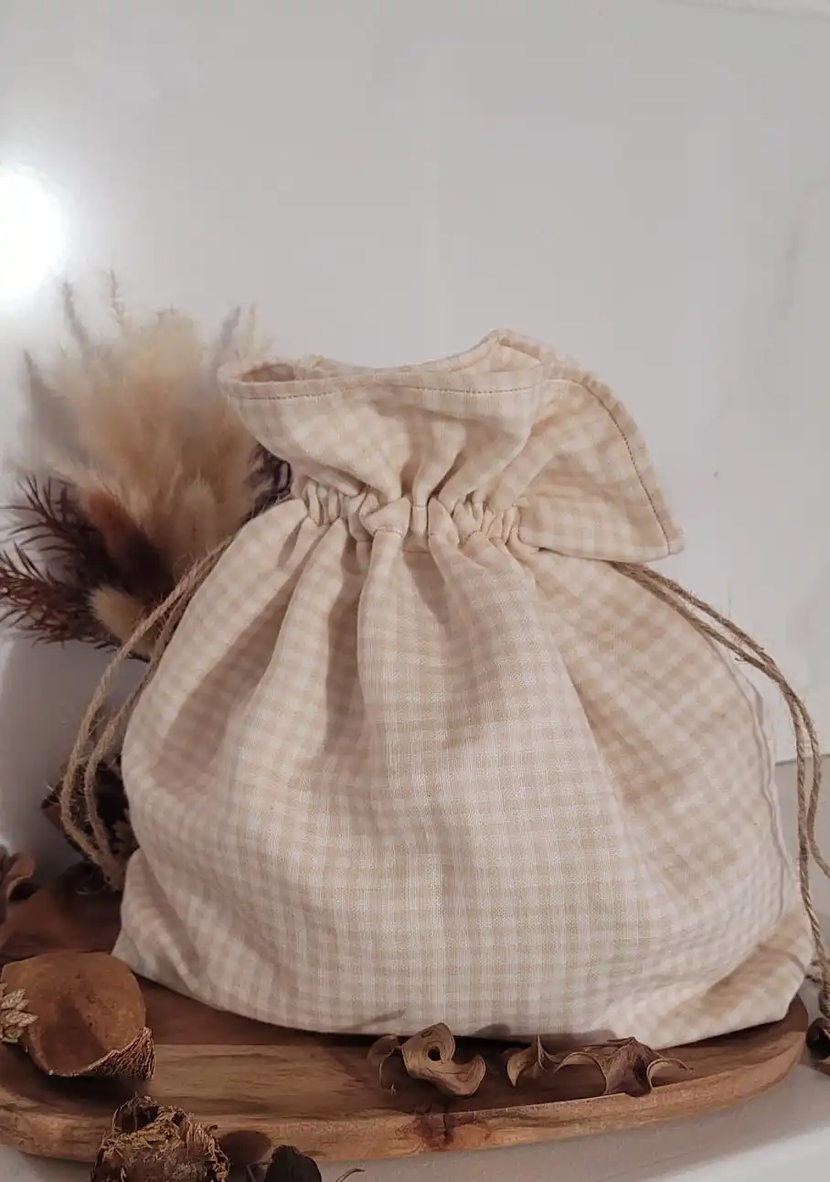 grand pochon en tissu coton bio