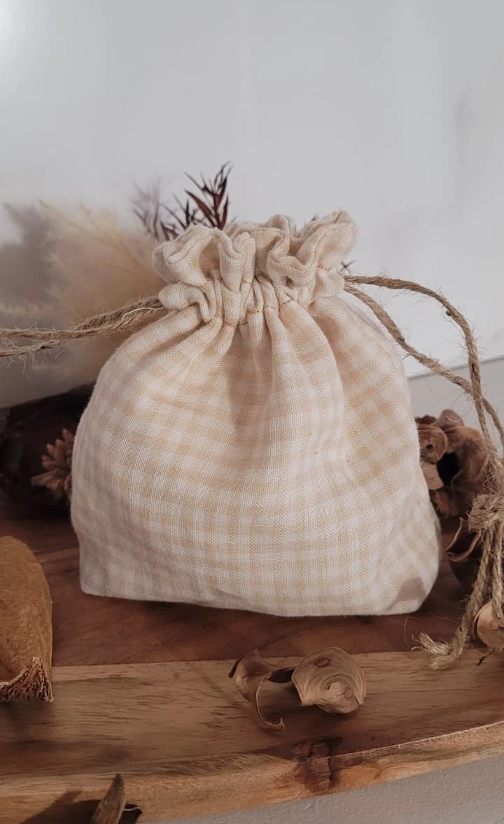 Petit pochon en tissu coton bio